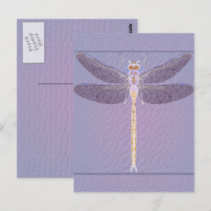 Violet Dragonfly Postcard