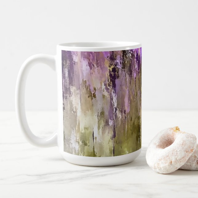 Violet Dreams And Olive Skies Coffee Mug (With Donut)