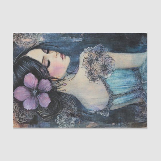 Violet Dreams Watercolor  Tissue Paper (Front)