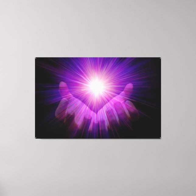 Violet energy healing canvas by healer AF (Front)