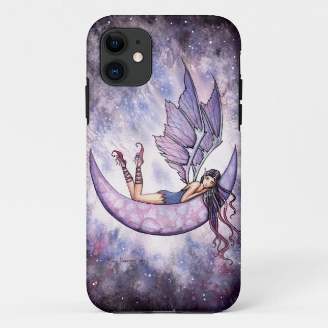 Violet Fairyand Moon iPhone 5 Case (Back)