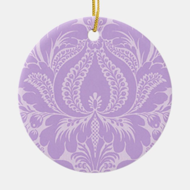 Violet Fantasy Floral Ornament (Front)