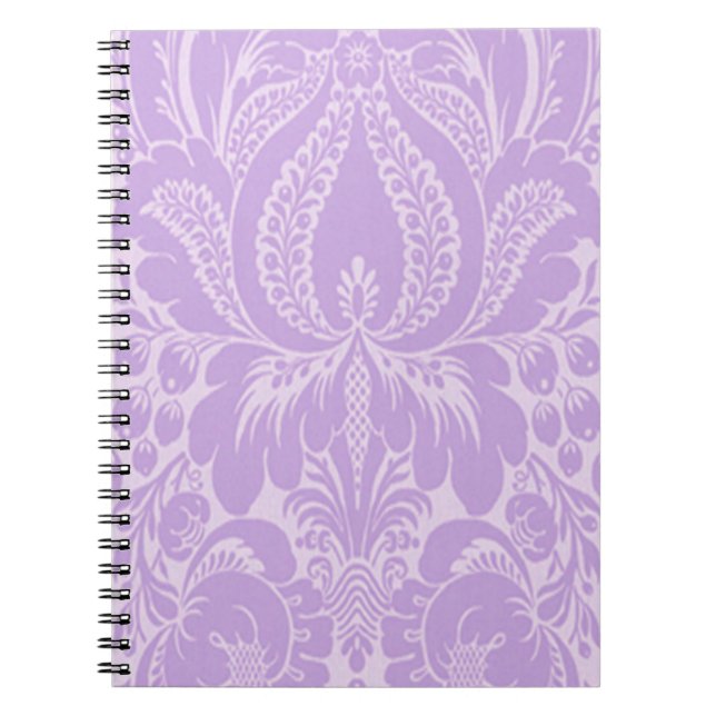 Violet Fantasy Floral Spiral Notebook (Front)
