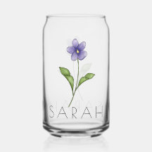 VIOLET February Birth Flower Custom Name
