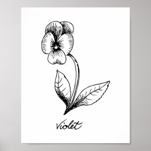 Violet February Birthday Poster