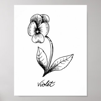 Violet February Birthday Poster