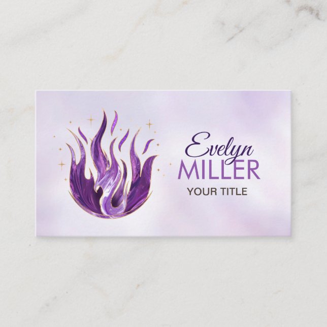 Violet flame - Amethyst Business Card (Front)