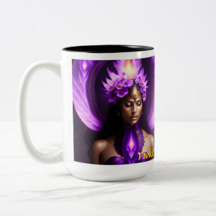 Violet Flame Angel Two-Tone Coffee Mug