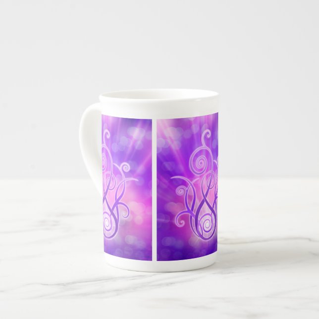 Violet Flame / Violet Fire Bone China Mug (Front Left)