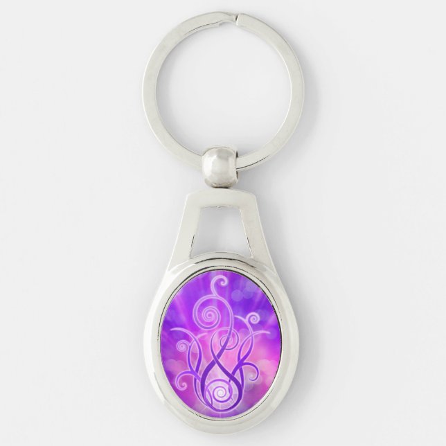 Violet Flame / Violet Fire Key Ring (Front)