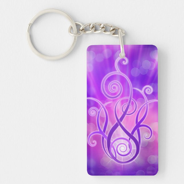 Violet Flame / Violet Fire Key Ring (Front)