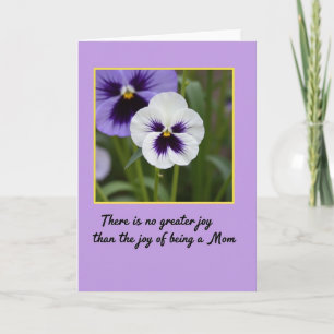 Violet Floral Mothers Day Card
