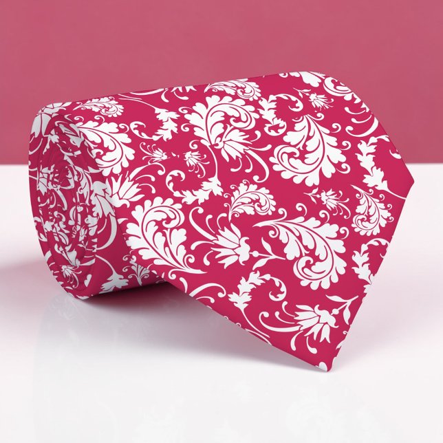 Violet Floral Pattern Custom Necktie (Creator Uploaded)