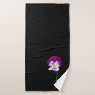 Violet Flower btcn Bath Towel Set