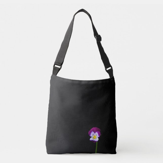 Violet Flower cbbcnm Crossbody Bag (Front)