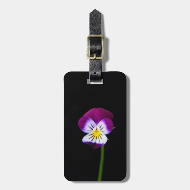 Violet Flower cd ltcnm Luggage Tag (Front Vertical)