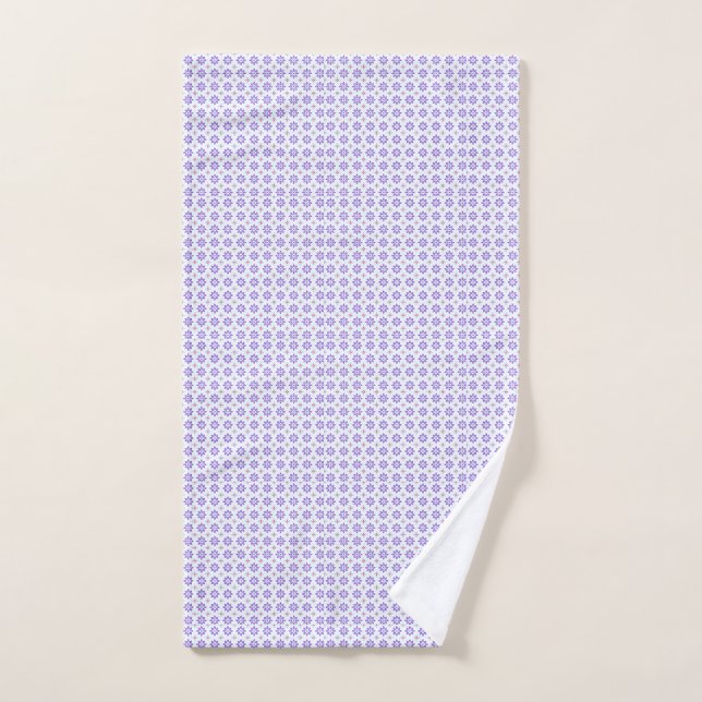 Violet Flower Classic Pattern Hand Towel (Hand Towel)