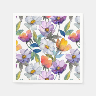 Violet Flower Coaster Napkin