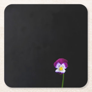 Violet Flower coastercna Square Paper Coaster