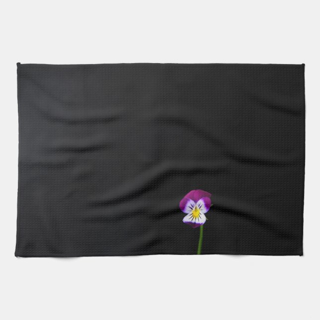 Violet Flower ktcnm Tea Towel (Horizontal)