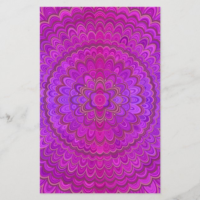 Violet Flower Mandala Flyer (Front)