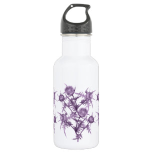 violet flower pattern 532 ml water bottle