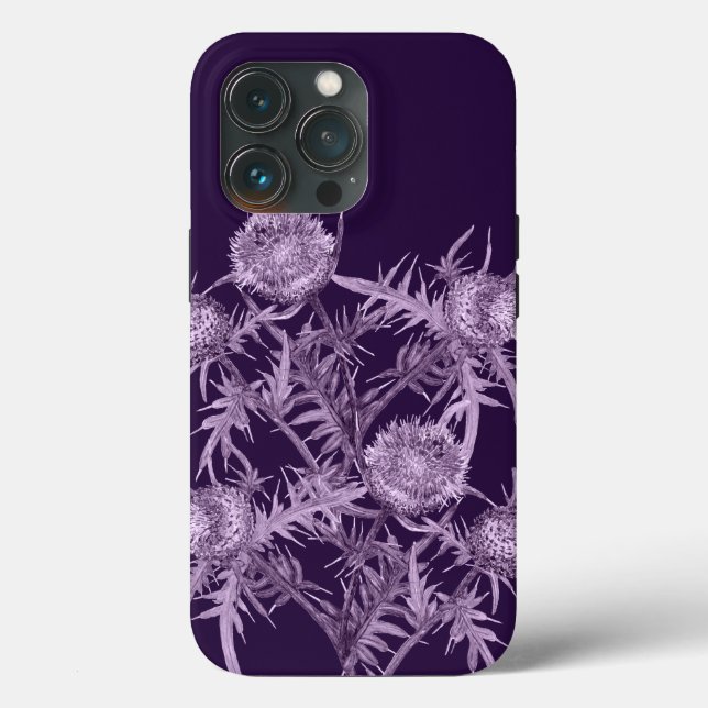 violet flower pattern Case-Mate iPhone case (Back)
