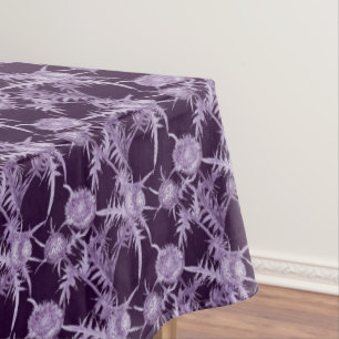 violet flower pattern tablecloth