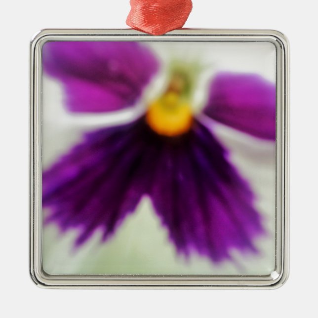 Violet Flower, Purple White Metal Tree Decoration (Front)