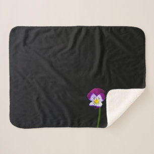 Violet Flower sbcna Sherpa Blanket