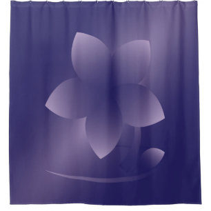 Violet flower shower curtain