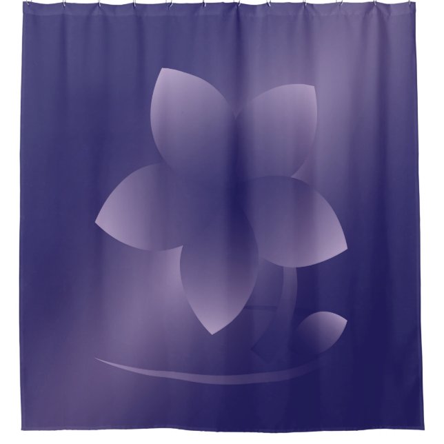 Violet flower shower curtain (Front)