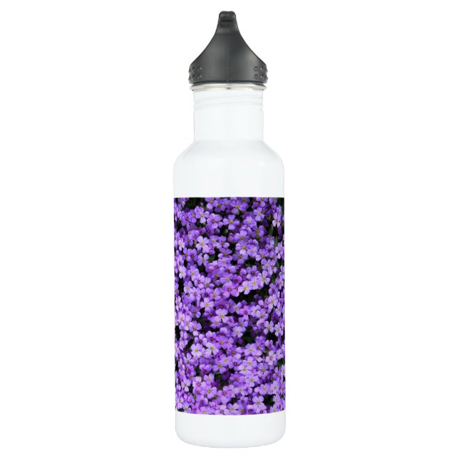 Violet Flowers 710 Ml Water Bottle (Right)