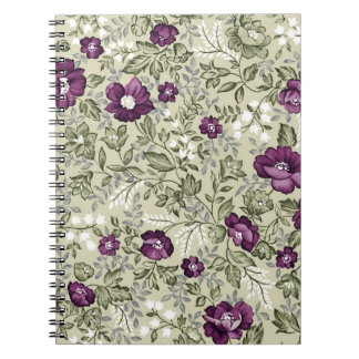 Violet flowers design notebook