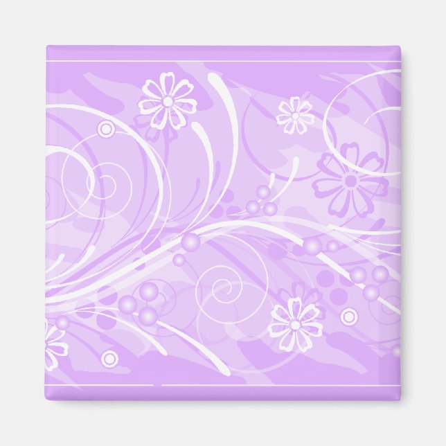 violet flowers magnet (Front)