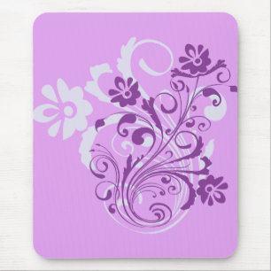 Violet Flowers Mouse Mat