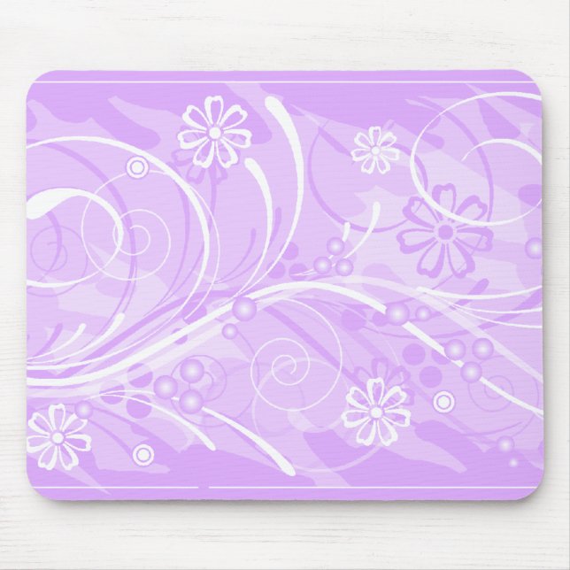 violet flowers mouse mat (Front)