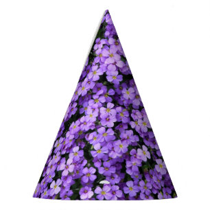 Violet Flowers Paper Party Hat Violets