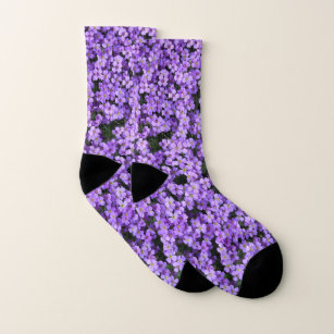 Violet Flowers Socks