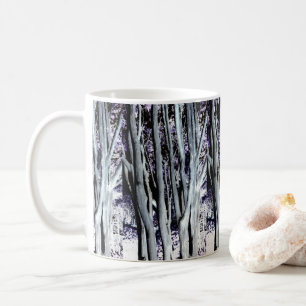 Violet Forest Tree Purple Grey Art Photography Coffee Mug