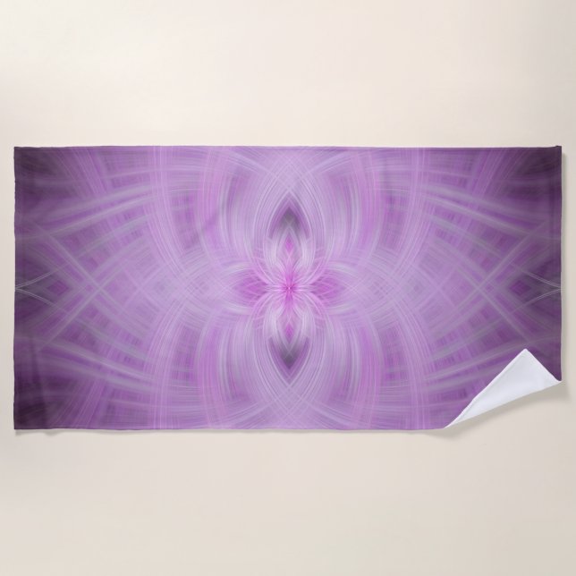 VIOLET -  Fractal Art - Beach Towel (Front)