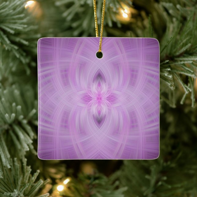 VIOLET -  Fractal Art - Ceramic Ornament (Tree)