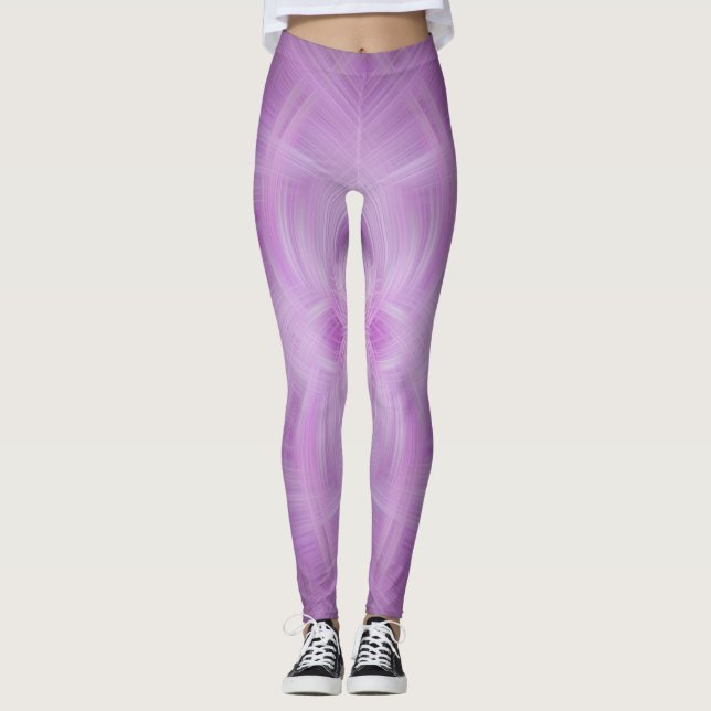 VIOLET - Fractal Art - Leggings (Front)