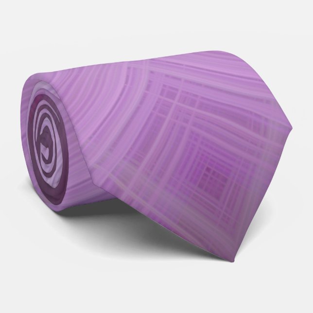 VIOLET -  Fractal Art - Tie (Rolled)