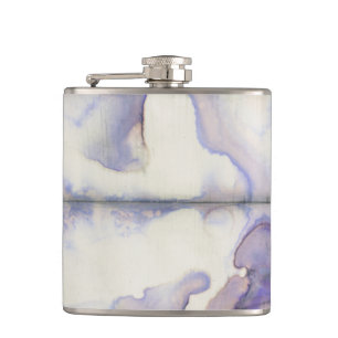 Violet Free Expression Watercolor Hip Flask