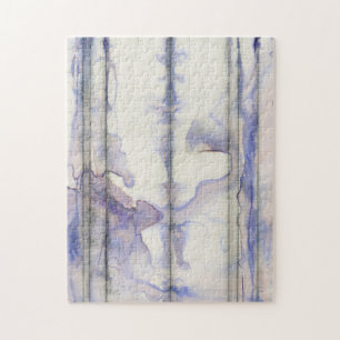 Violet Free Expression Watercolor Jigsaw Puzzle