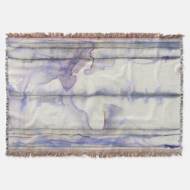 Violet Free Expression Watercolor Throw Blanket (Front)