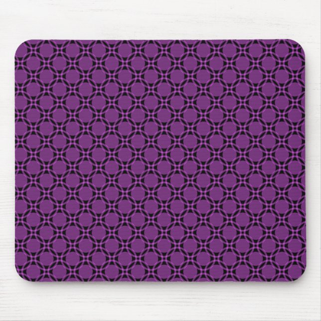 Violet Funky Circles Mousepad (Front)