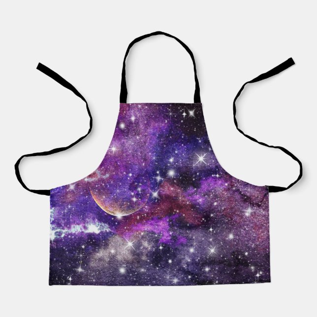 Violet Galaxy Milky Way With Planet Apron (Front)