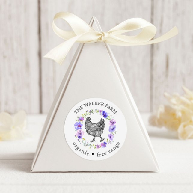 Violet Garden Farm Fresh Eggs Classic Round Sticker (Creator Uploaded)